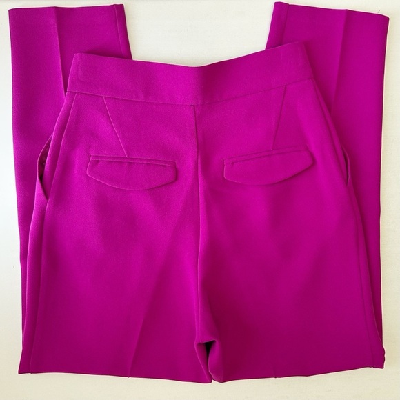 Topshop Trousers Betty Peg High Waisted Pants Magenta Pink Fuchsia Size 4 NWT - Picture 12 of 14